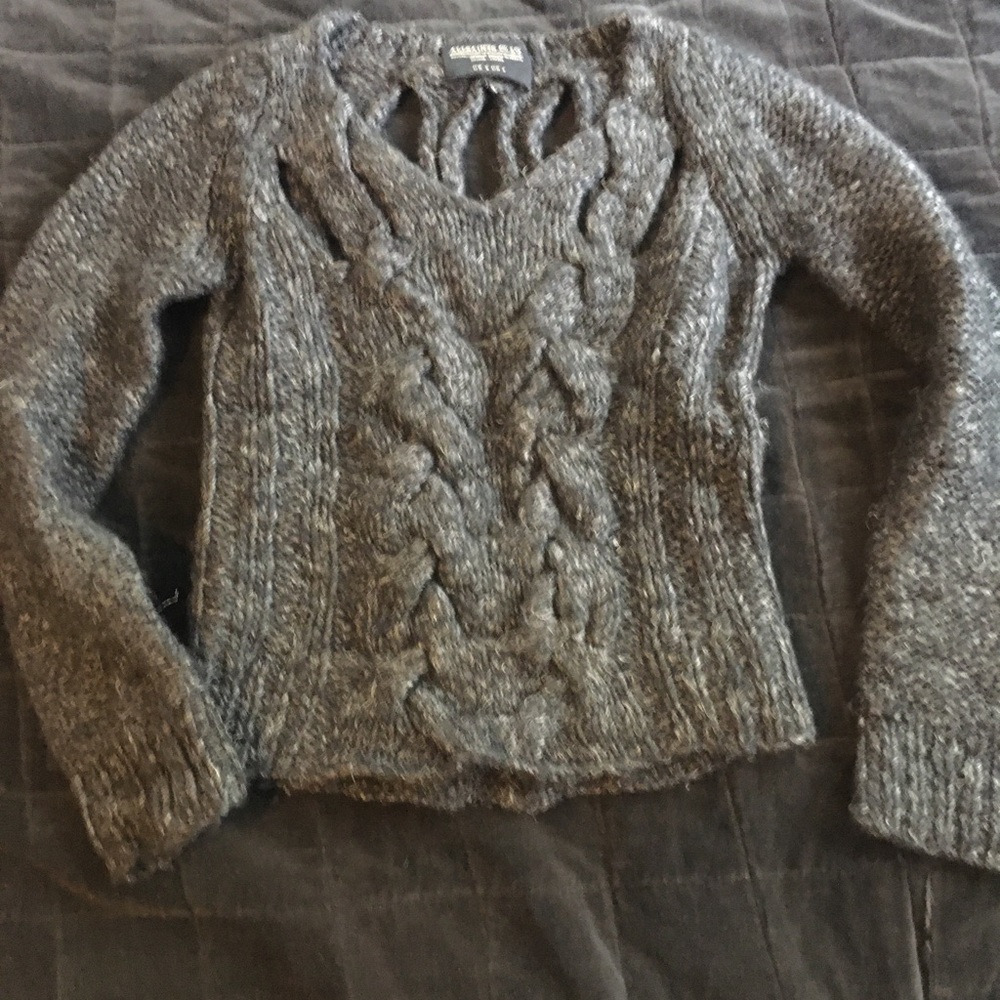 All Saints gray knit sweater
